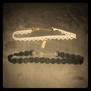 Black and White lace chokers